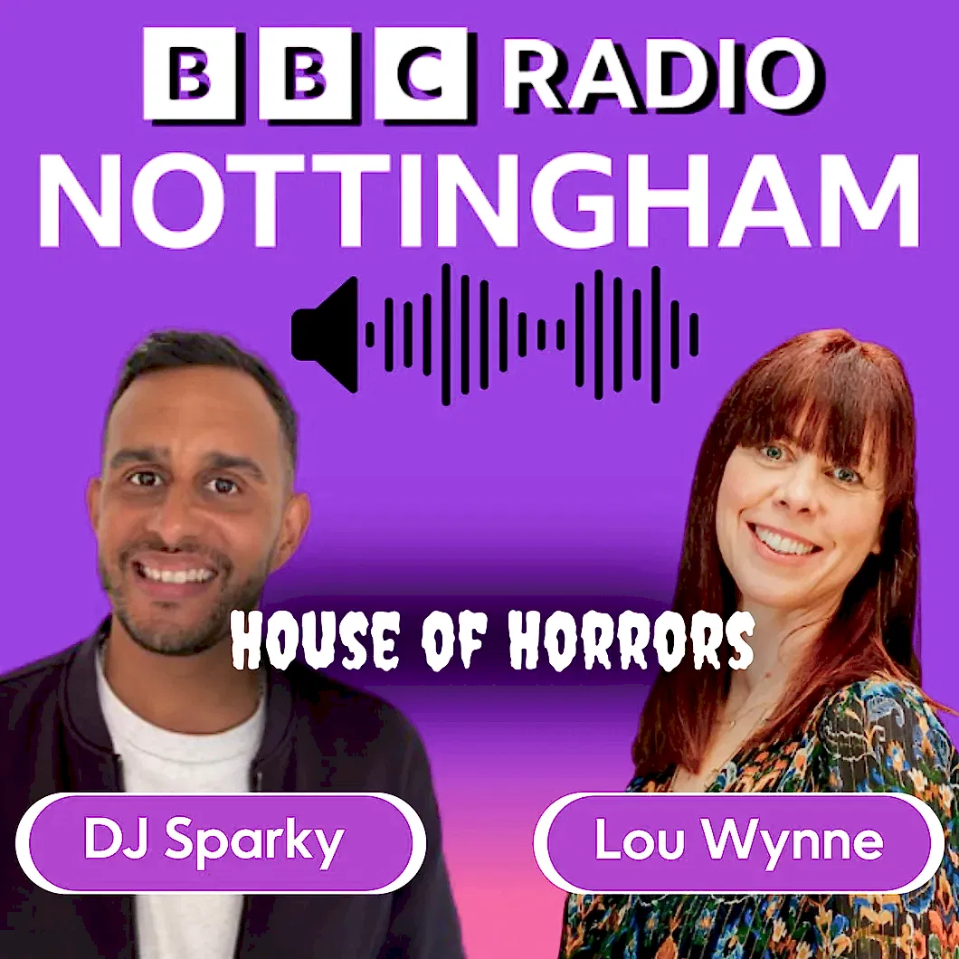 Lou Wynne of WildKind Interiors and DJ Sparky on BBC Radio Nottingham talking about the House of Horrors